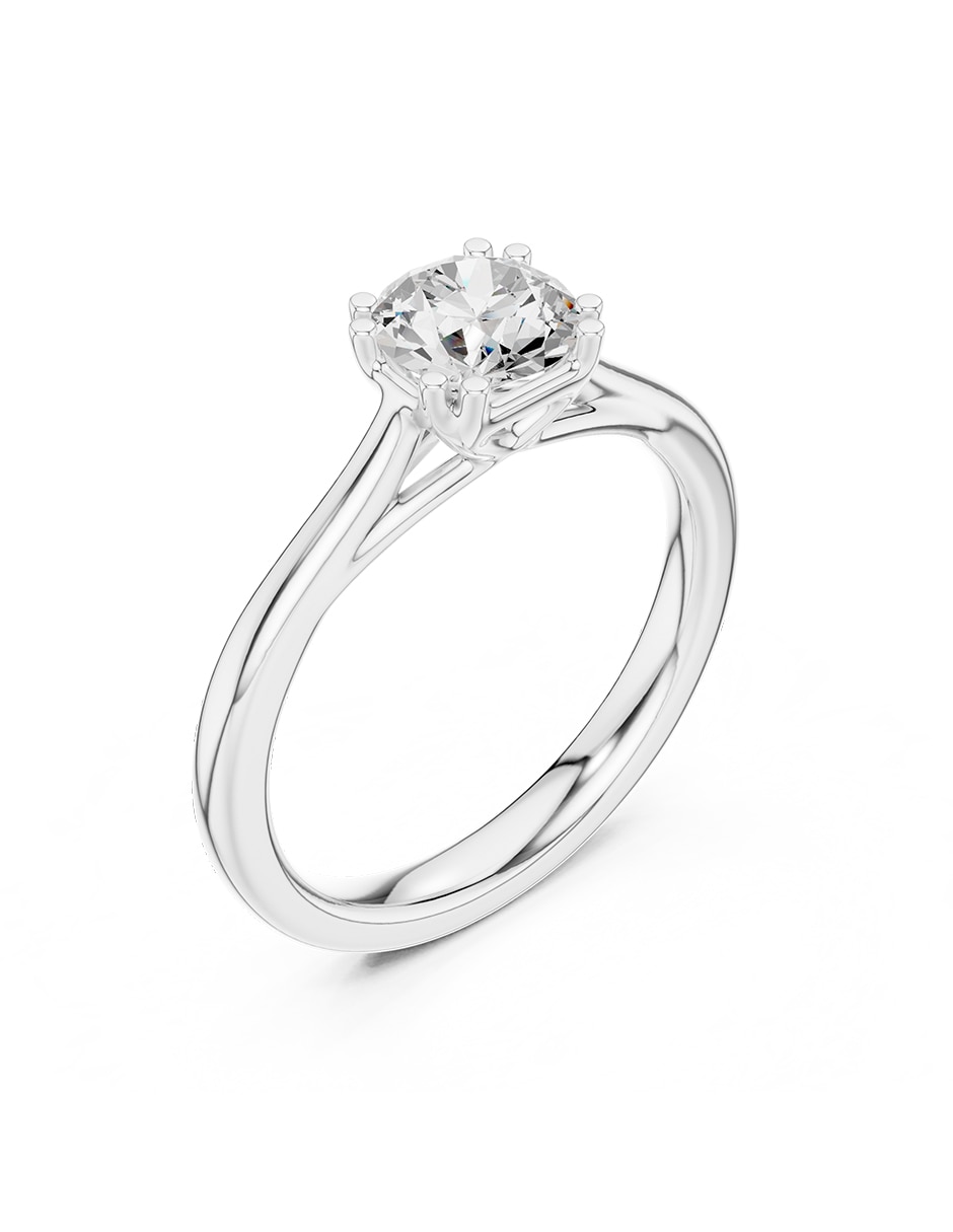 Anillo de compromiso de oro 9 k zirconia cúbica 2
