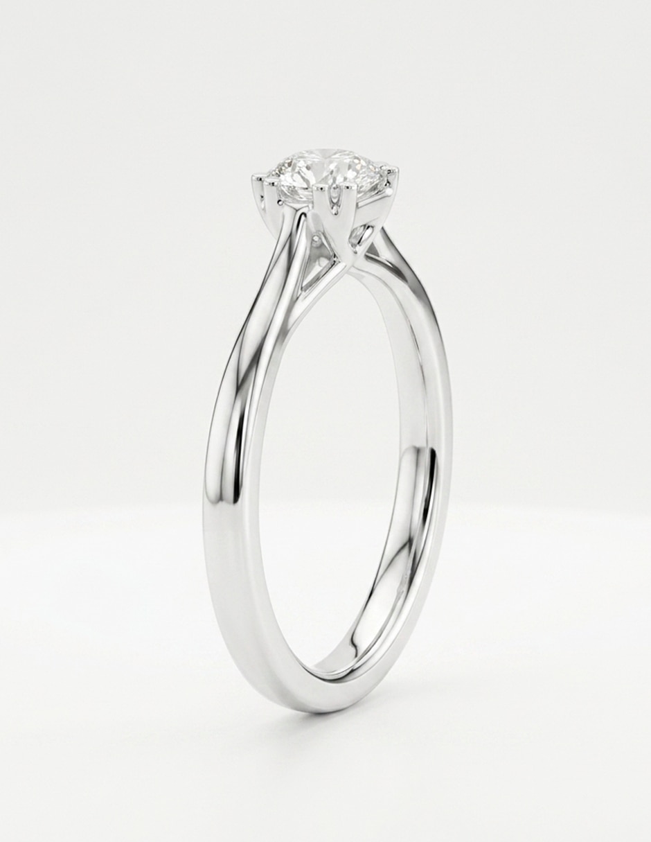 Anillo de compromiso de oro 9 k zirconia cúbica 7
