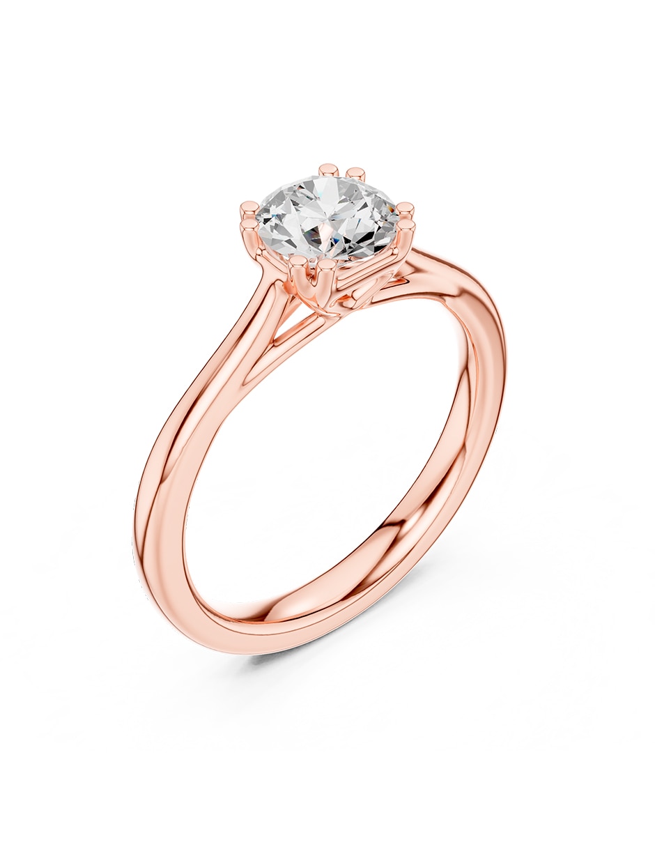 Anillo de compromiso de oro 18 k zirconia cúbica 2