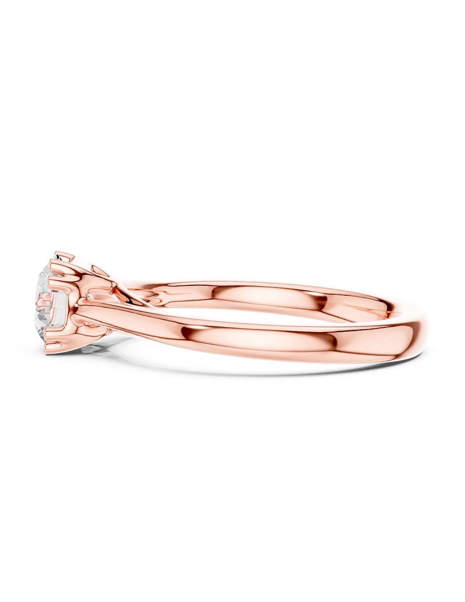Anillo de compromiso de oro 18 k zirconia cúbica 5