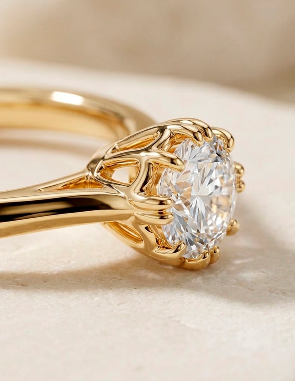 Anillo de compromiso de oro 18 K ! 7