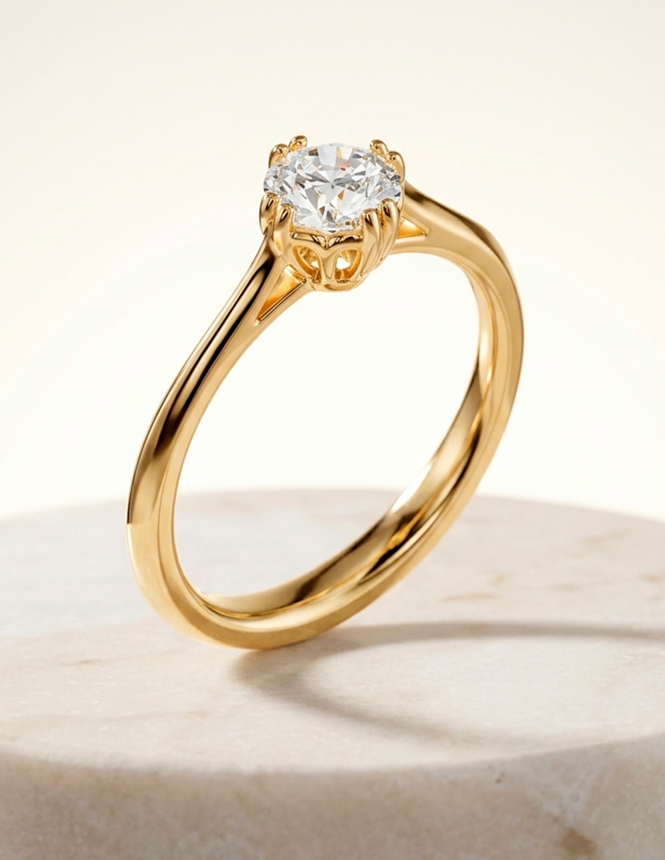 Anillo de compromiso de oro 18 K ! 9