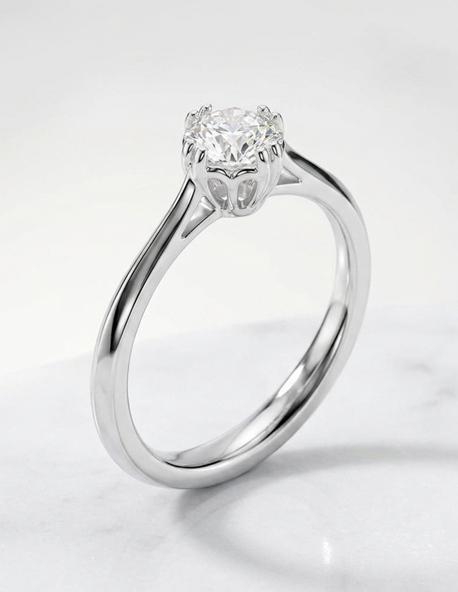Anillo de compromiso de oro 14 k 8