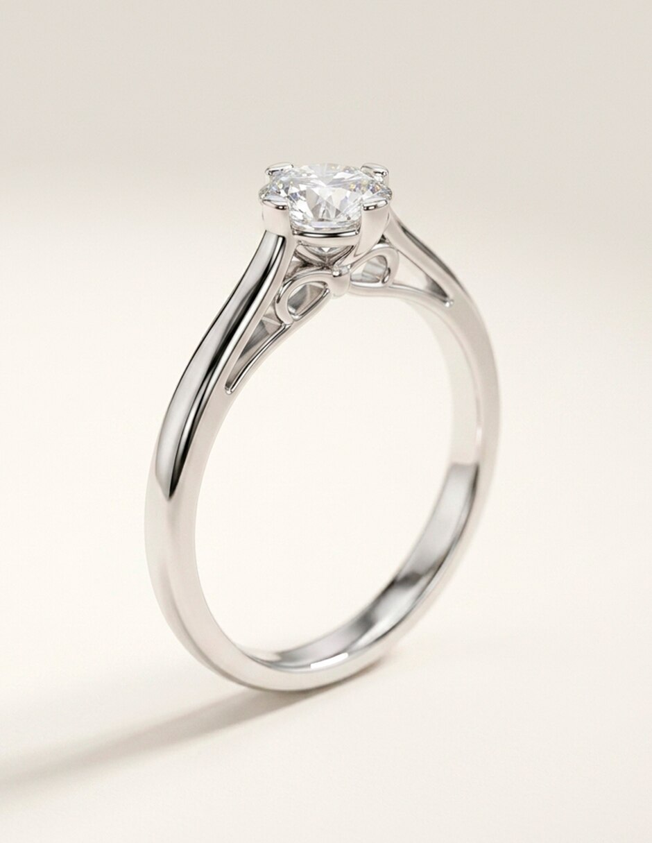 Anillo de compromiso de oro 9 K ! Zirconia cúbica 6