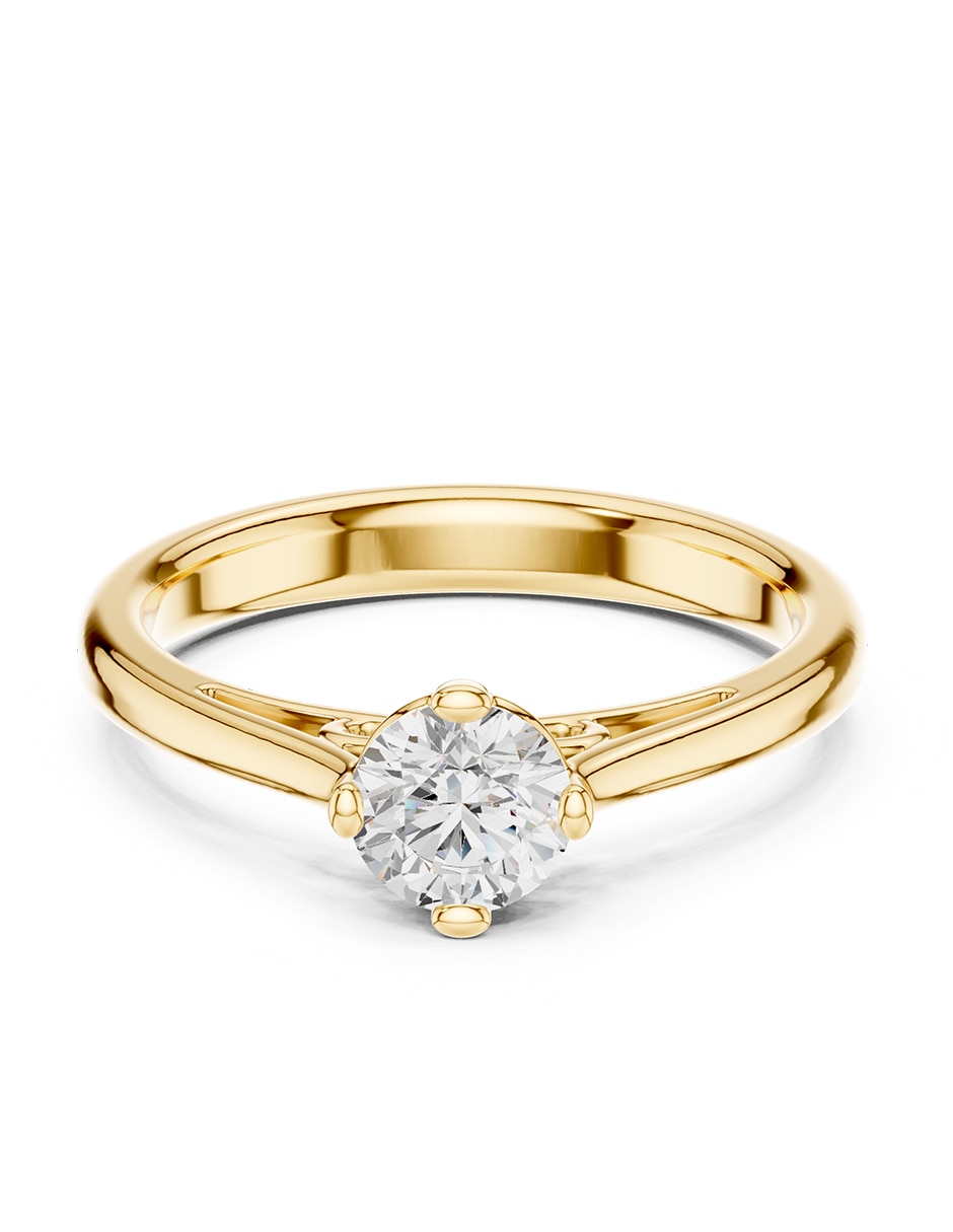 Anillo de compromiso de oro 9 K ! Zirconia cúbica