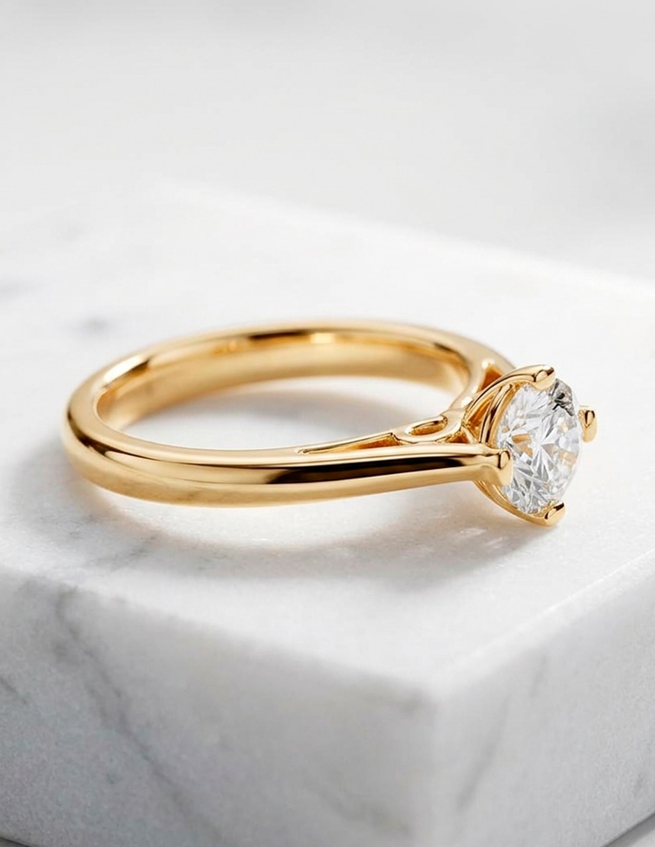 Anillo de compromiso de oro 18 K 7