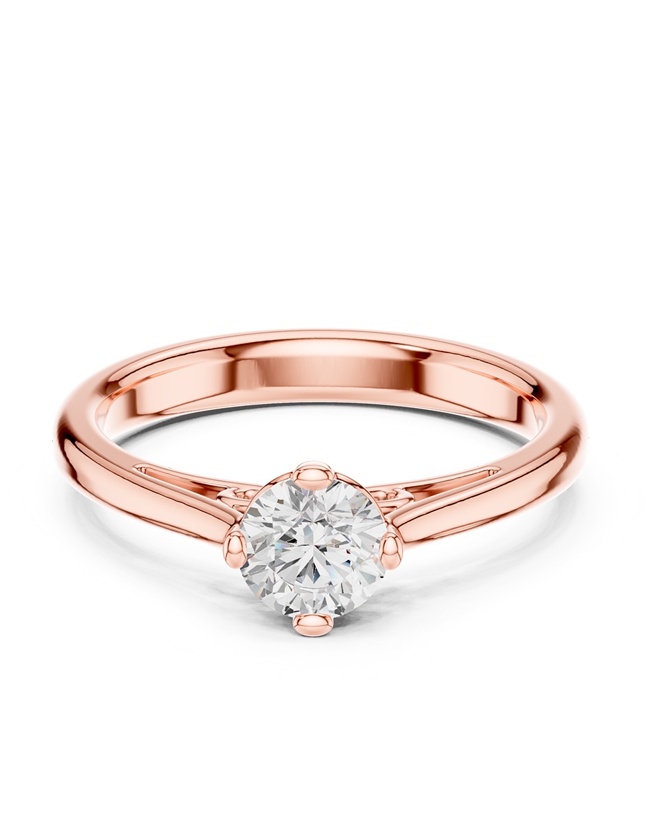 Anillo de compromiso de oro 18 k diamante de laboratorio 1