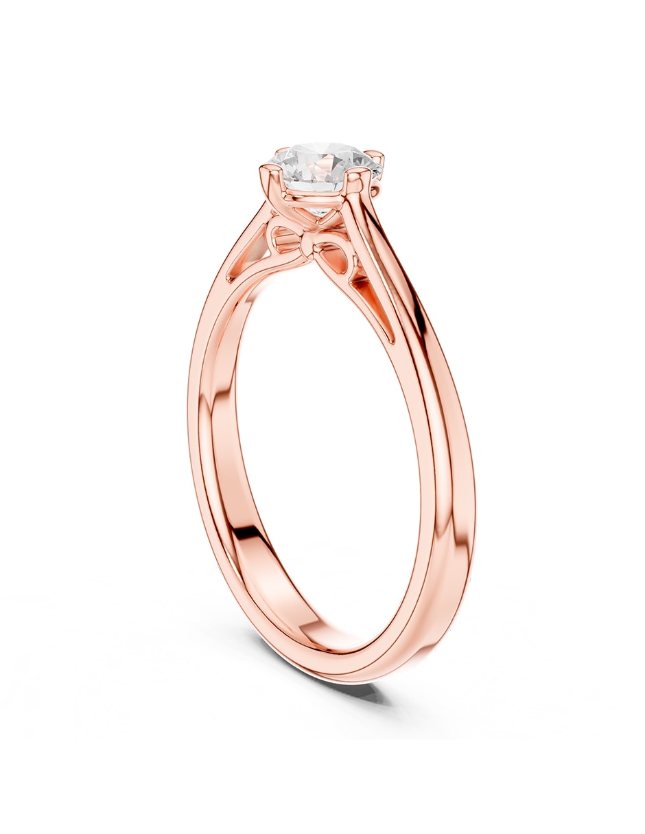 Anillo de compromiso de oro 18 k diamante de laboratorio 4