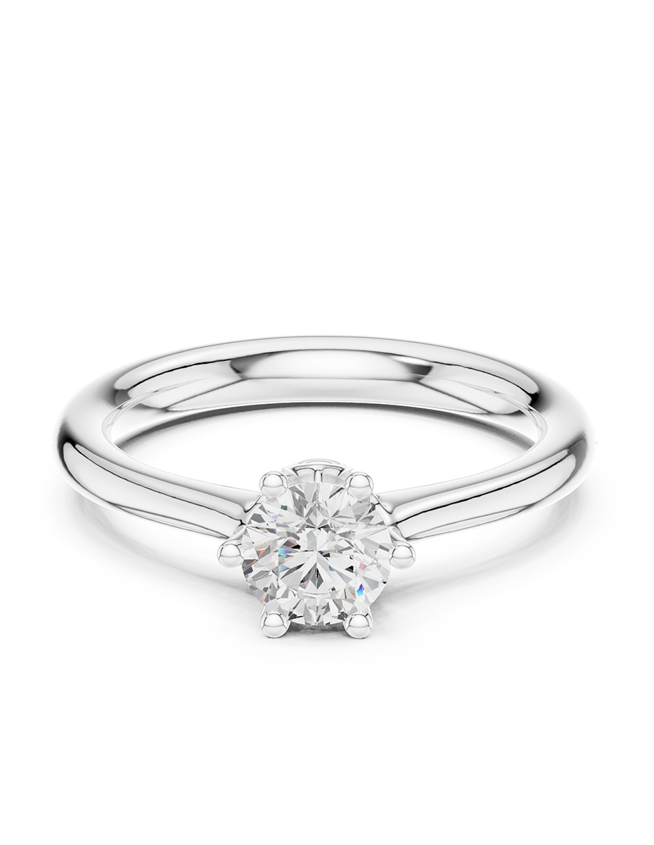 Anillo de compromiso de oro 18 k diamante de laboratorio 1