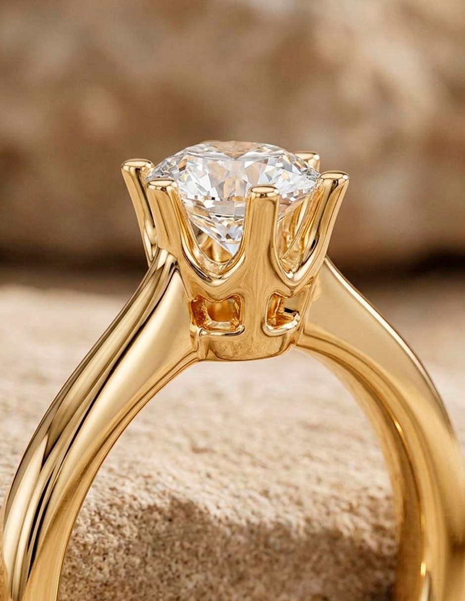 Anillo de compromiso de oro 18 k Amore Mio Zirconia cúbica