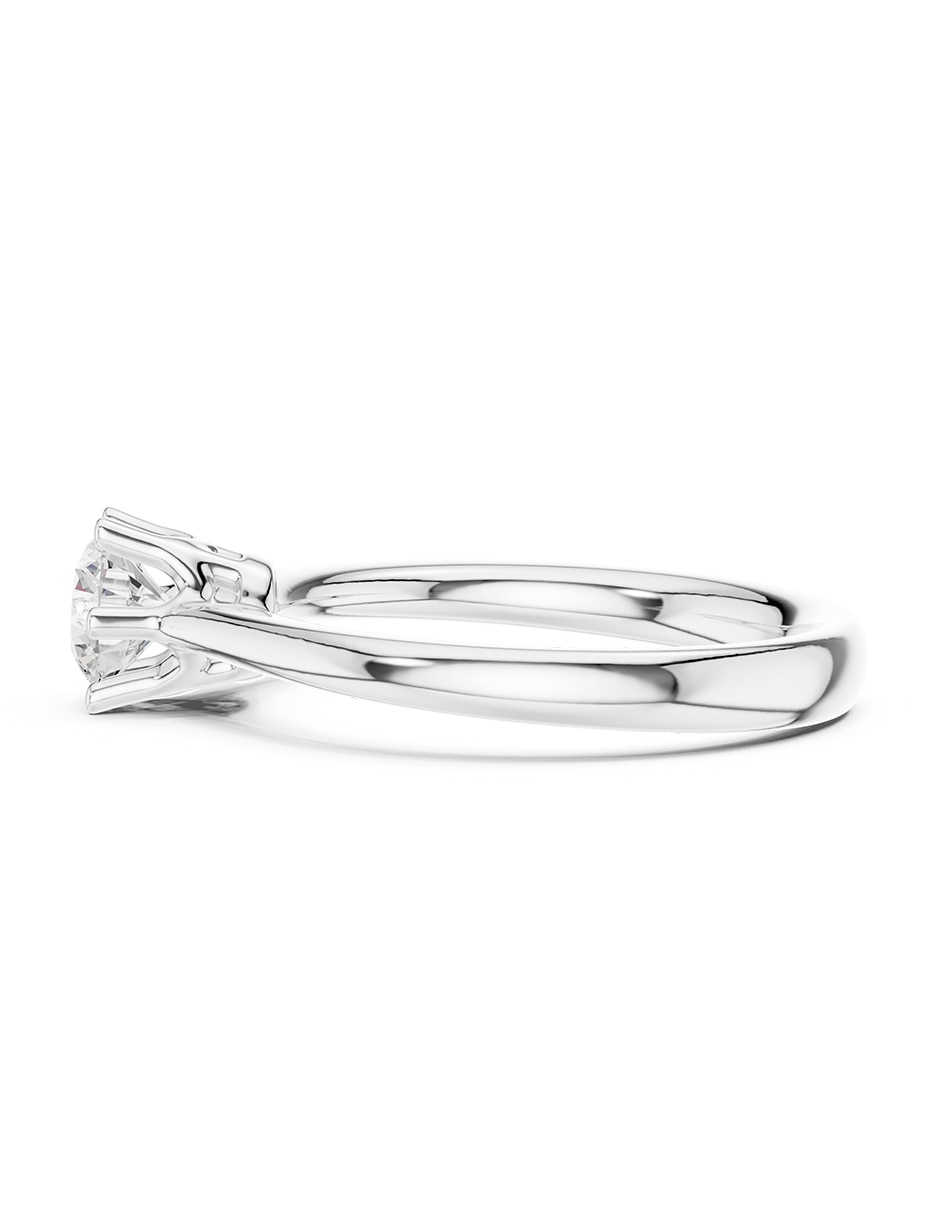 Anillo de compromiso de oro 14 k diamante de laboratorio 4