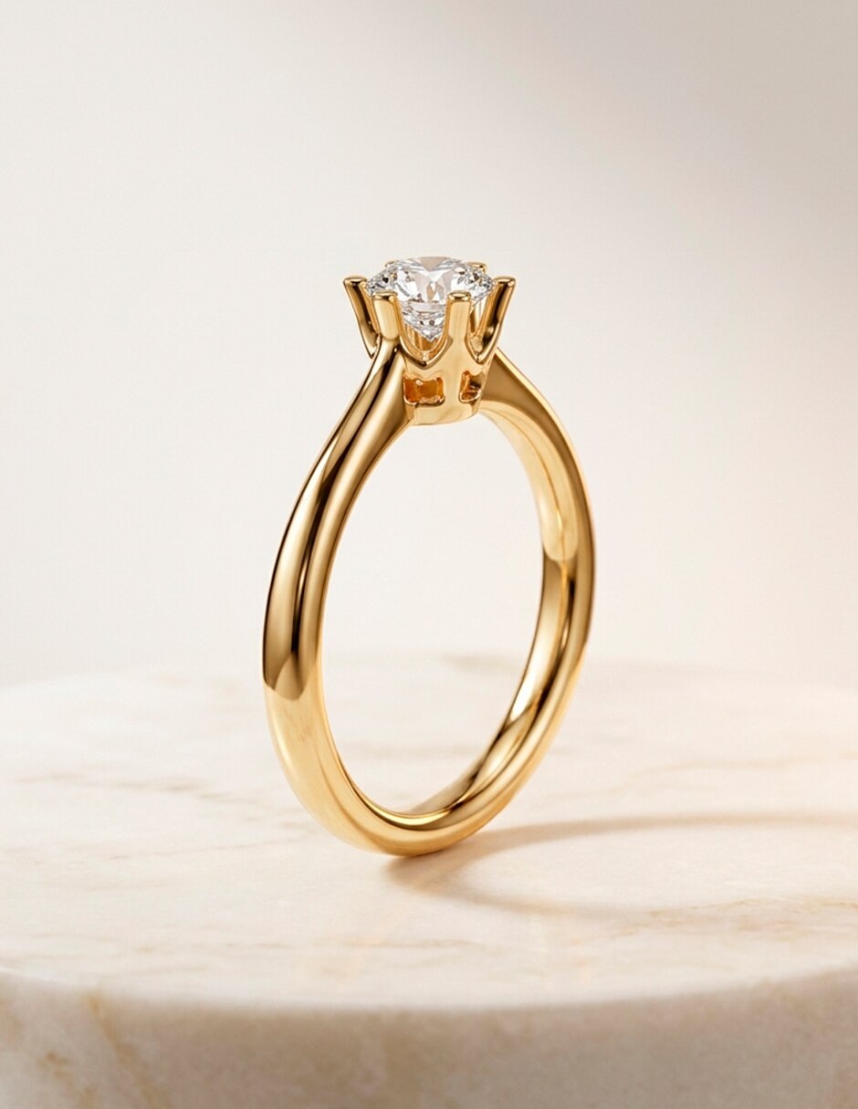 Anillo de compromiso de oro 9 K 10
