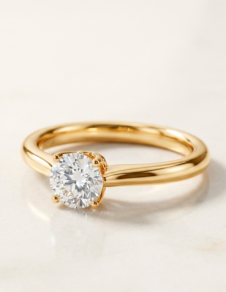 Anillo de compromiso de oro 18 k Amore Mio zirconia cúbica