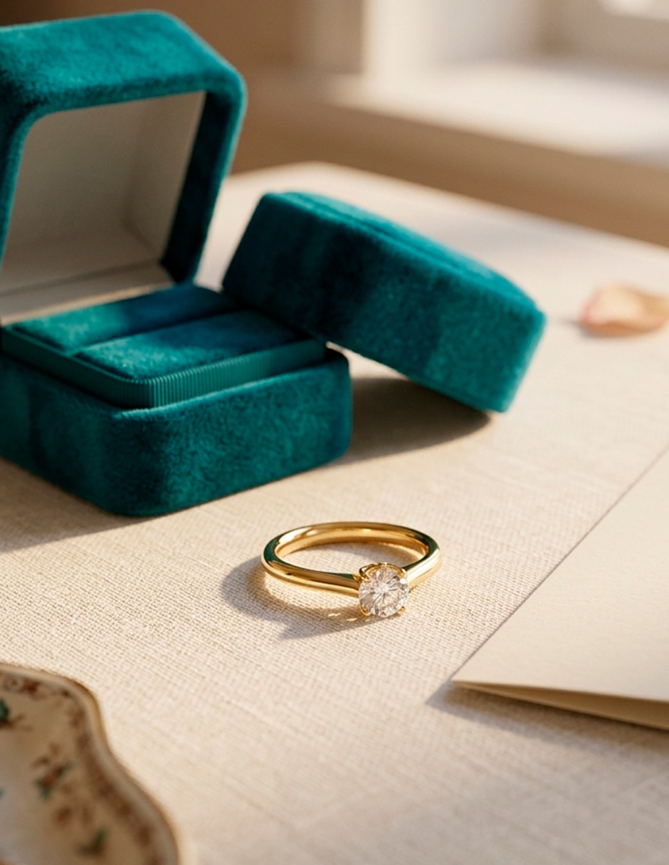 Anillo de compromiso de oro 18 k Amore Mio zirconia cúbica