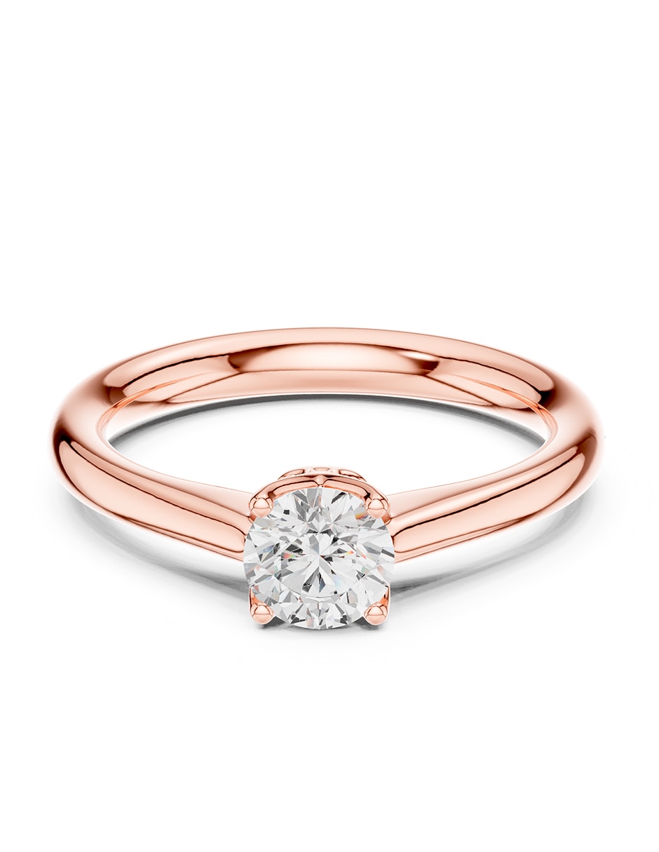 Anillo de compromiso de oro 14 k diamante de laboratorio 1