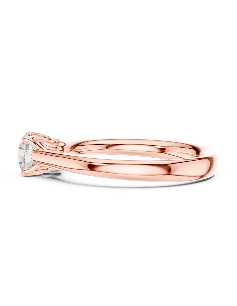 Anillo de compromiso de oro 14 k diamante de laboratorio 4