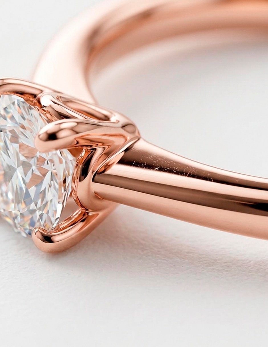 Anillo de compromiso de oro 14 K 8