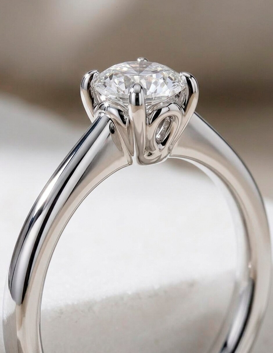Anillo de compromiso de oro 18 K 8
