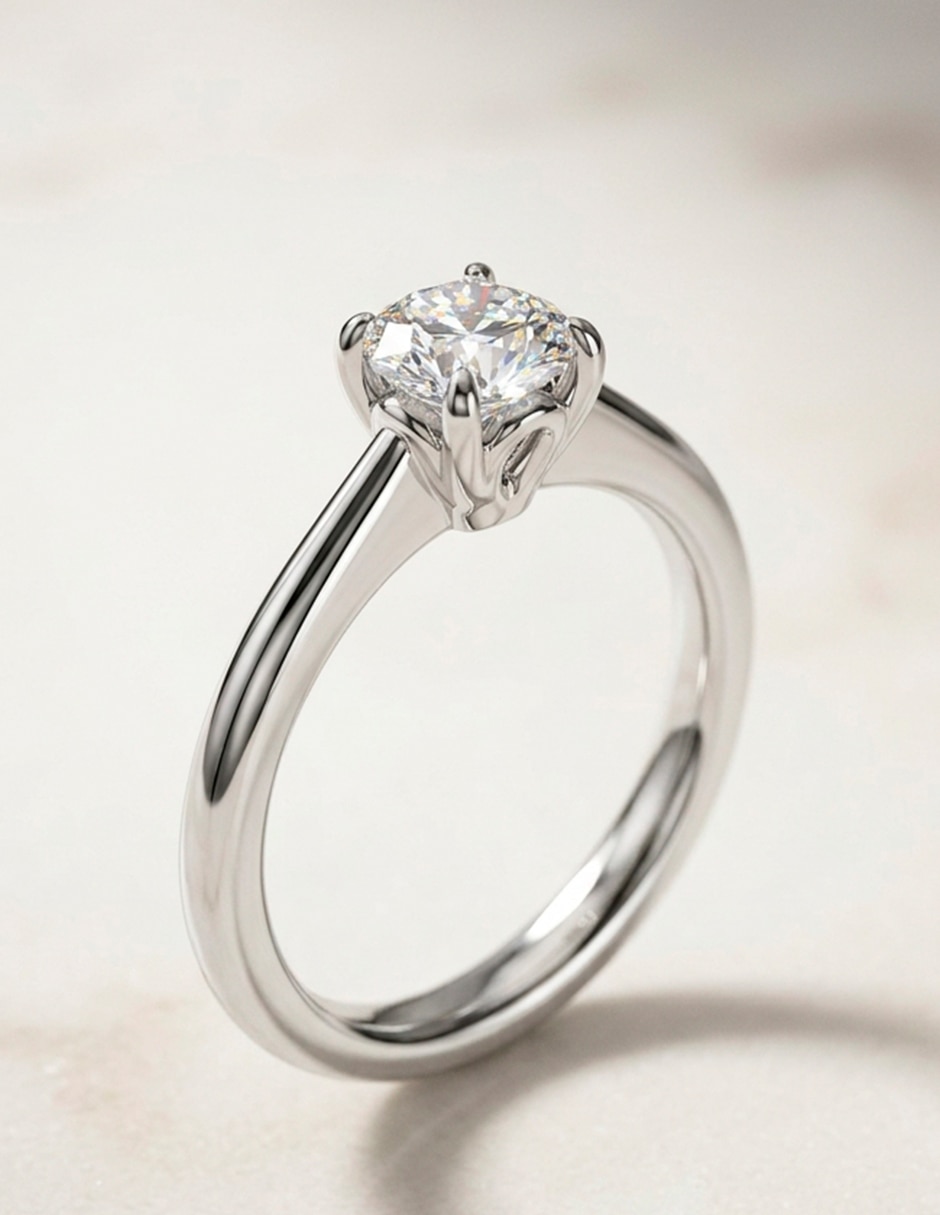 Anillo de compromiso de oro 9 K 7