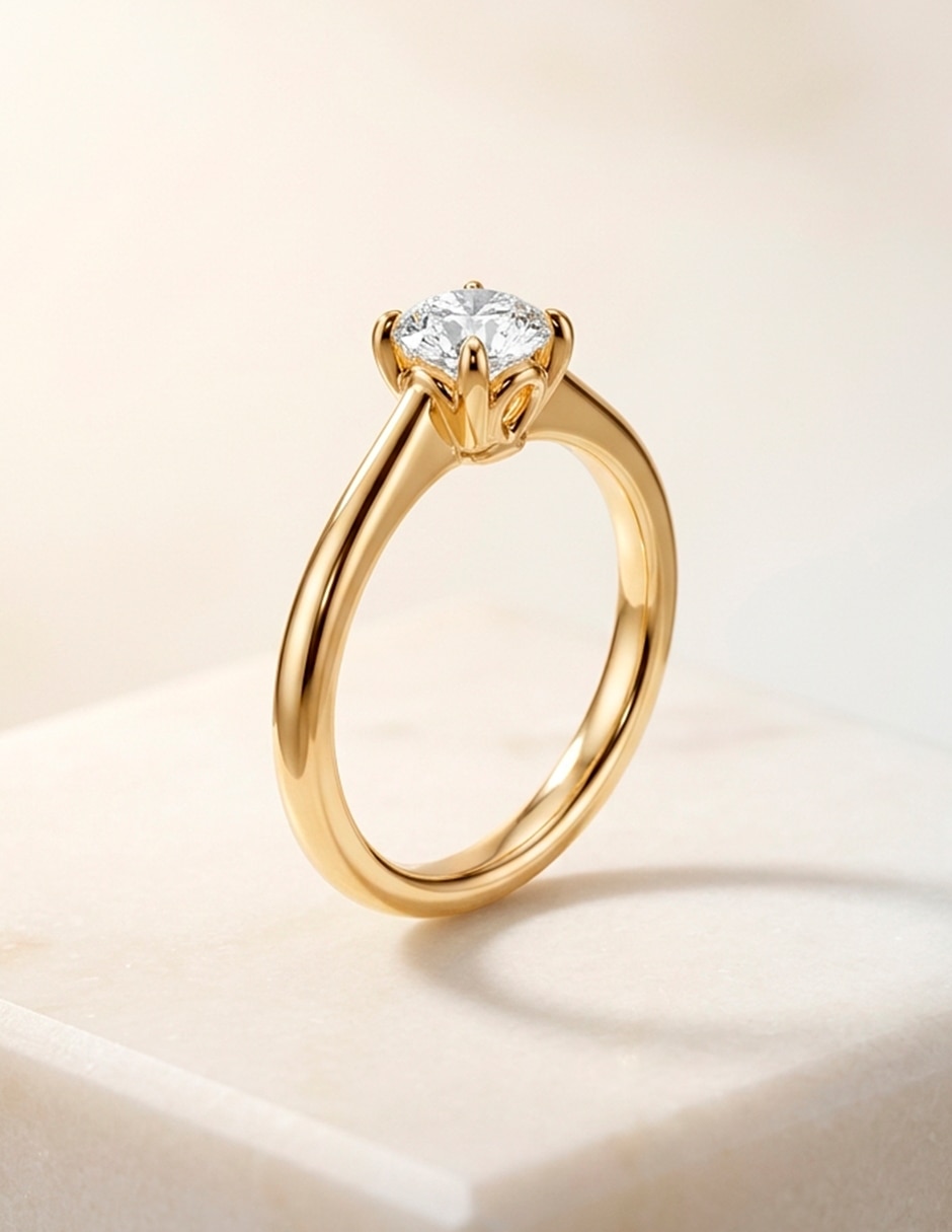 Anillo de compromiso de oro 9 K 9