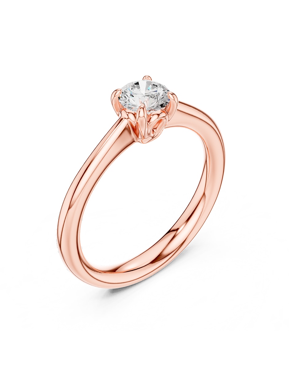 Anillo de compromiso de oro 14 K 2