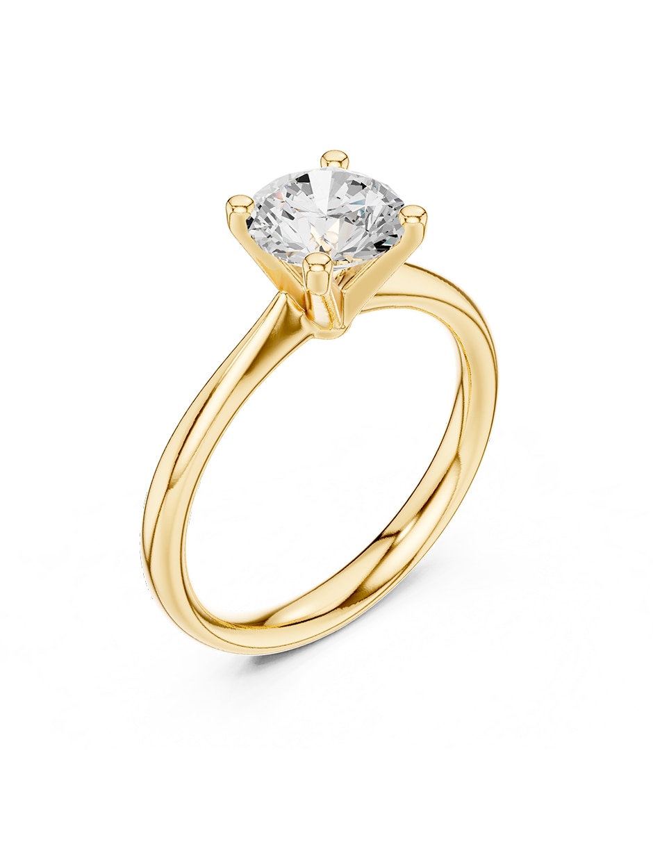 Anillo de compromiso de oro 9 K 2
