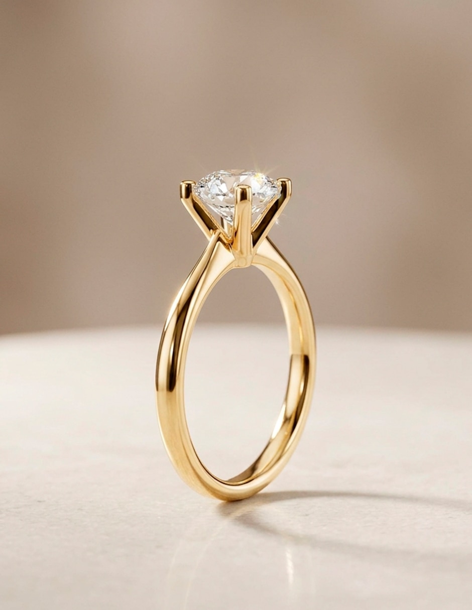 Anillo de compromiso de oro 9 K 9