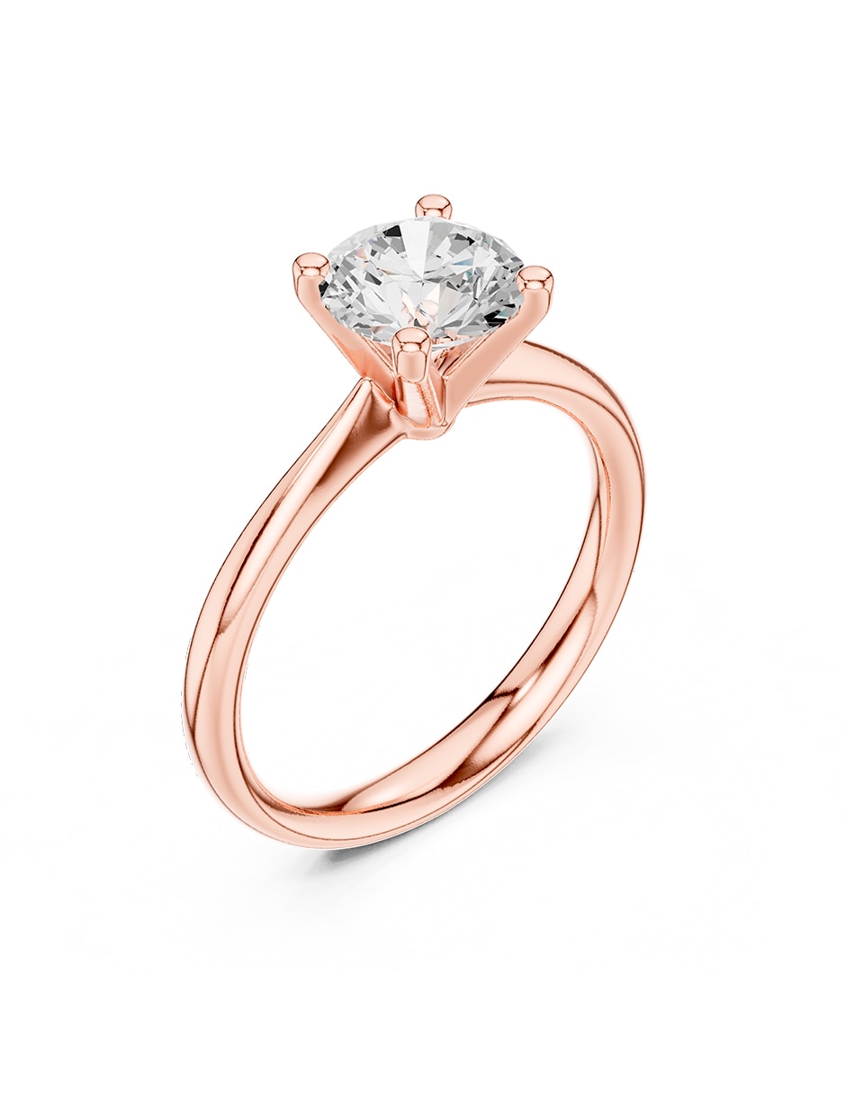 Anillo de compromiso de oro 14 K 2