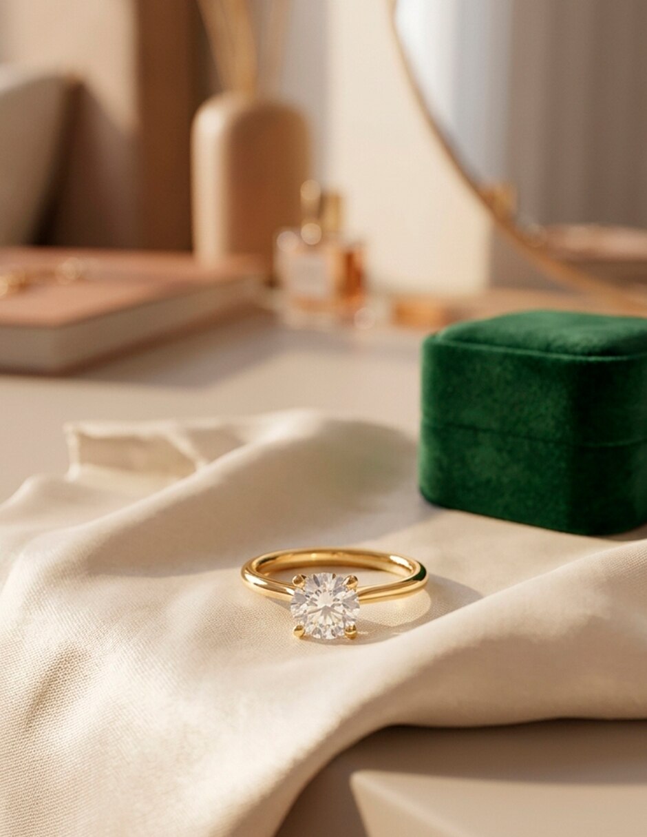 Anillo de compromiso de oro 18 k Amore Mio