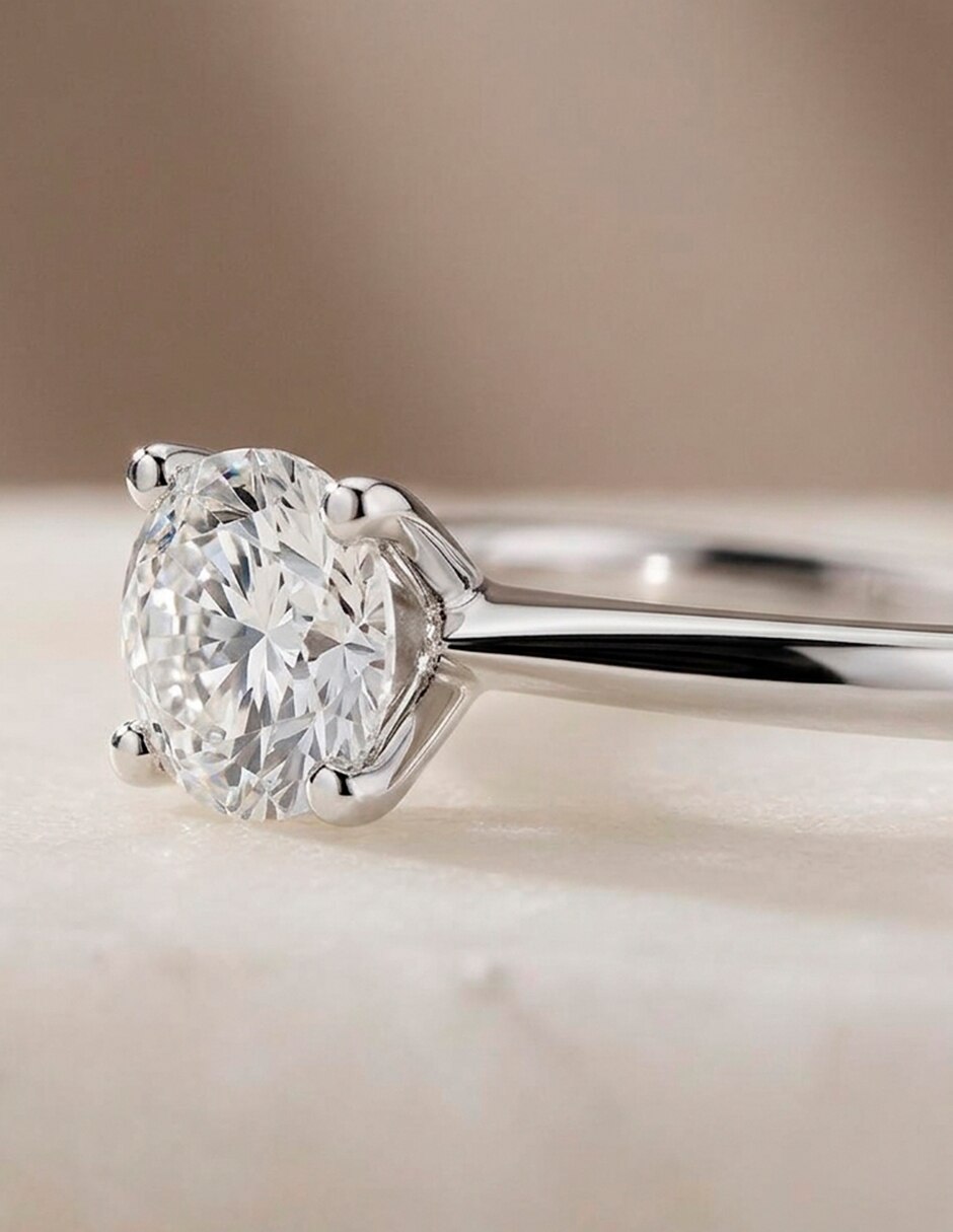Anillo de compromiso de oro 14 k 9
