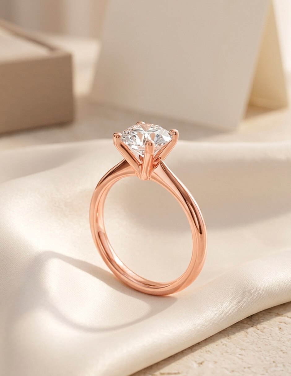 Anillo de compromiso de oro 18 k Amore Mio! diamante de laboratorio 8
