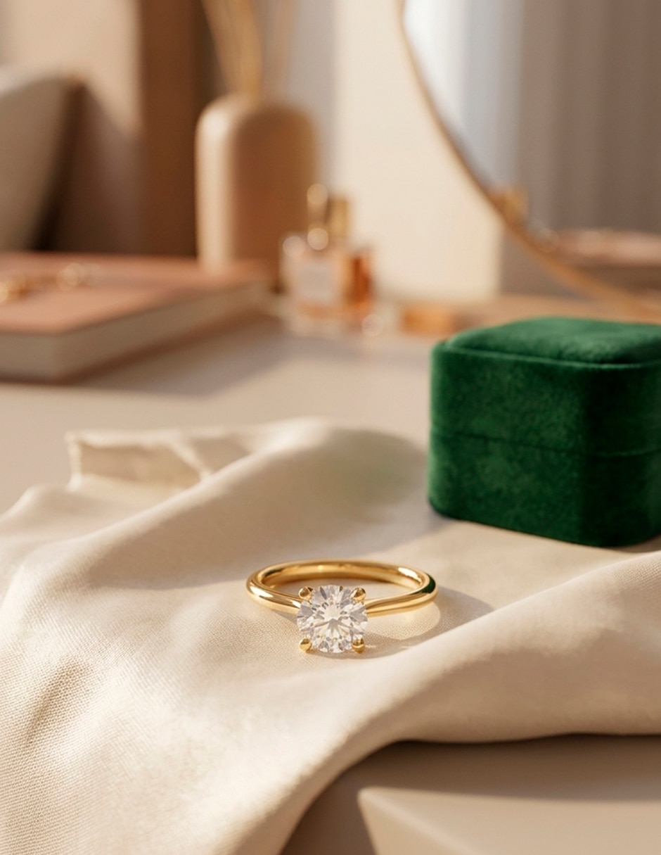 Anillo de compromiso de oro 9 k Amore Mio