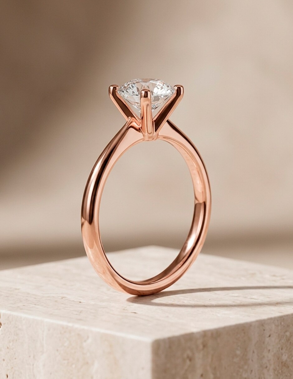 Anillo de compromiso de oro 18 k 9