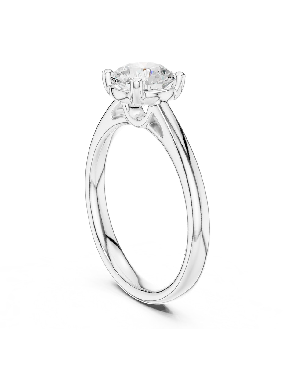 Anillo de compromiso de oro 18 k zirconia cúbica 5