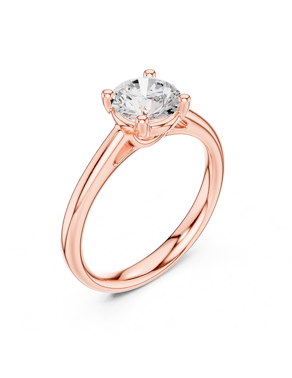 Anillo de compromiso de oro 18 k 2