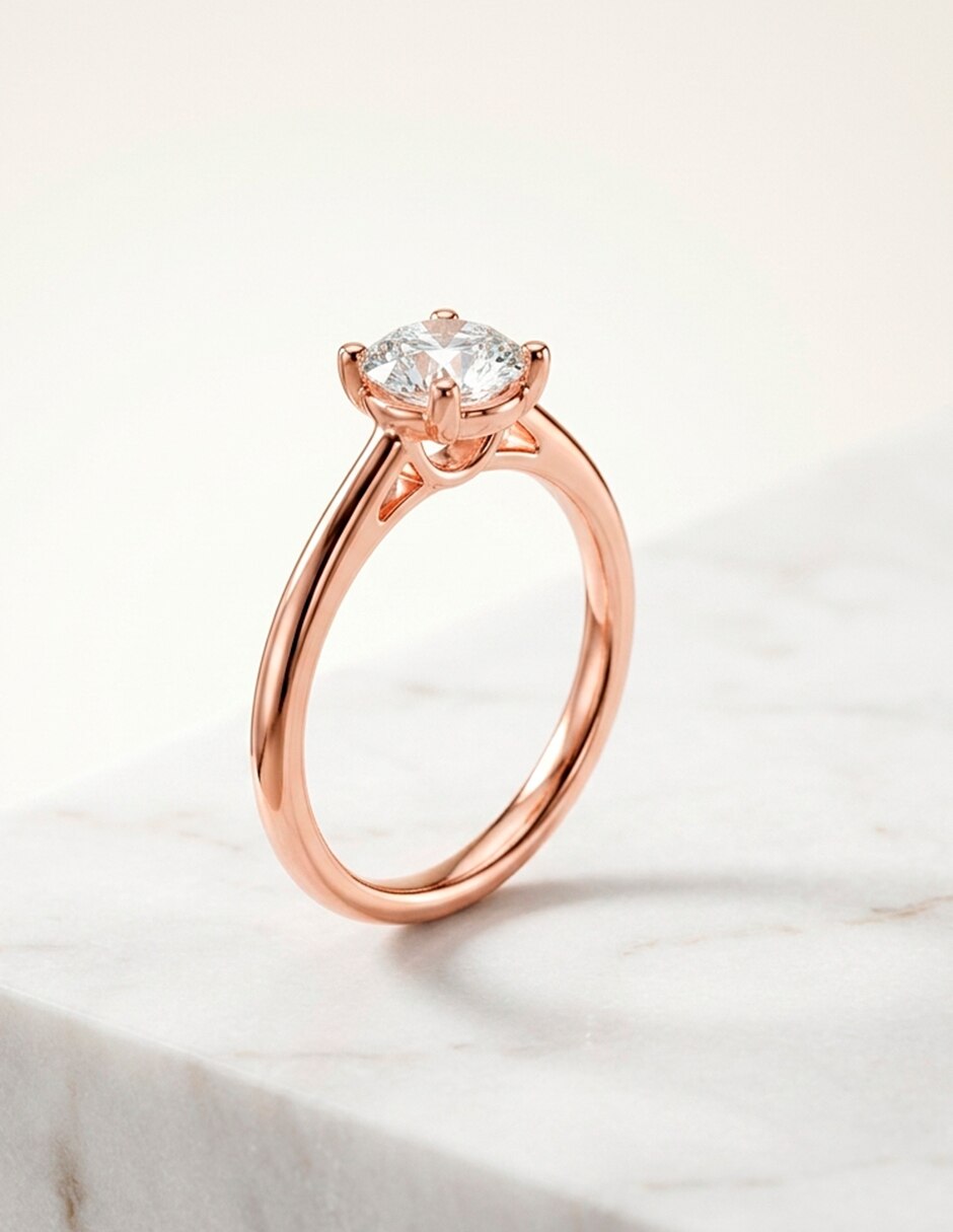 Anillo de compromiso de oro 18 k 9