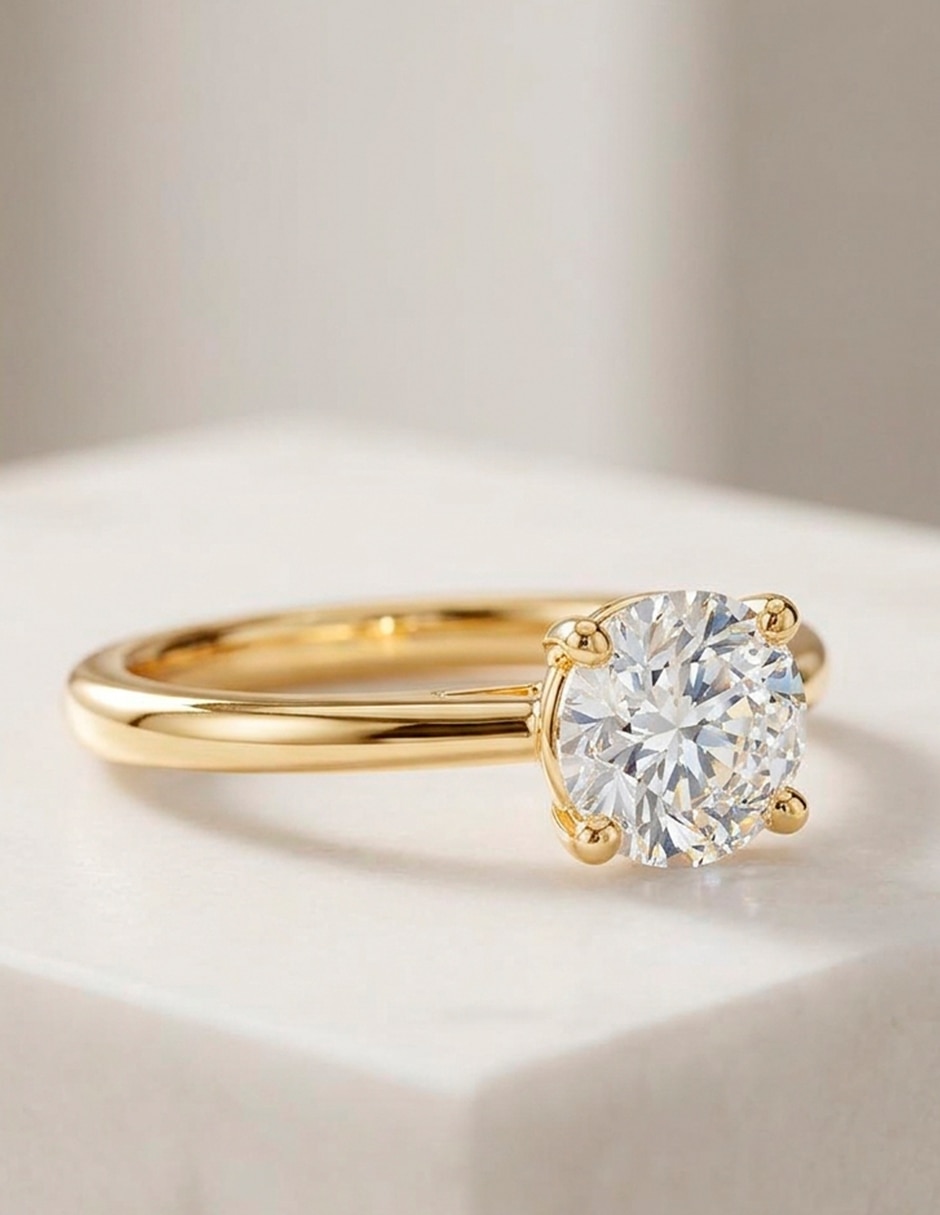 Anillo de compromiso de oro 9 k 7