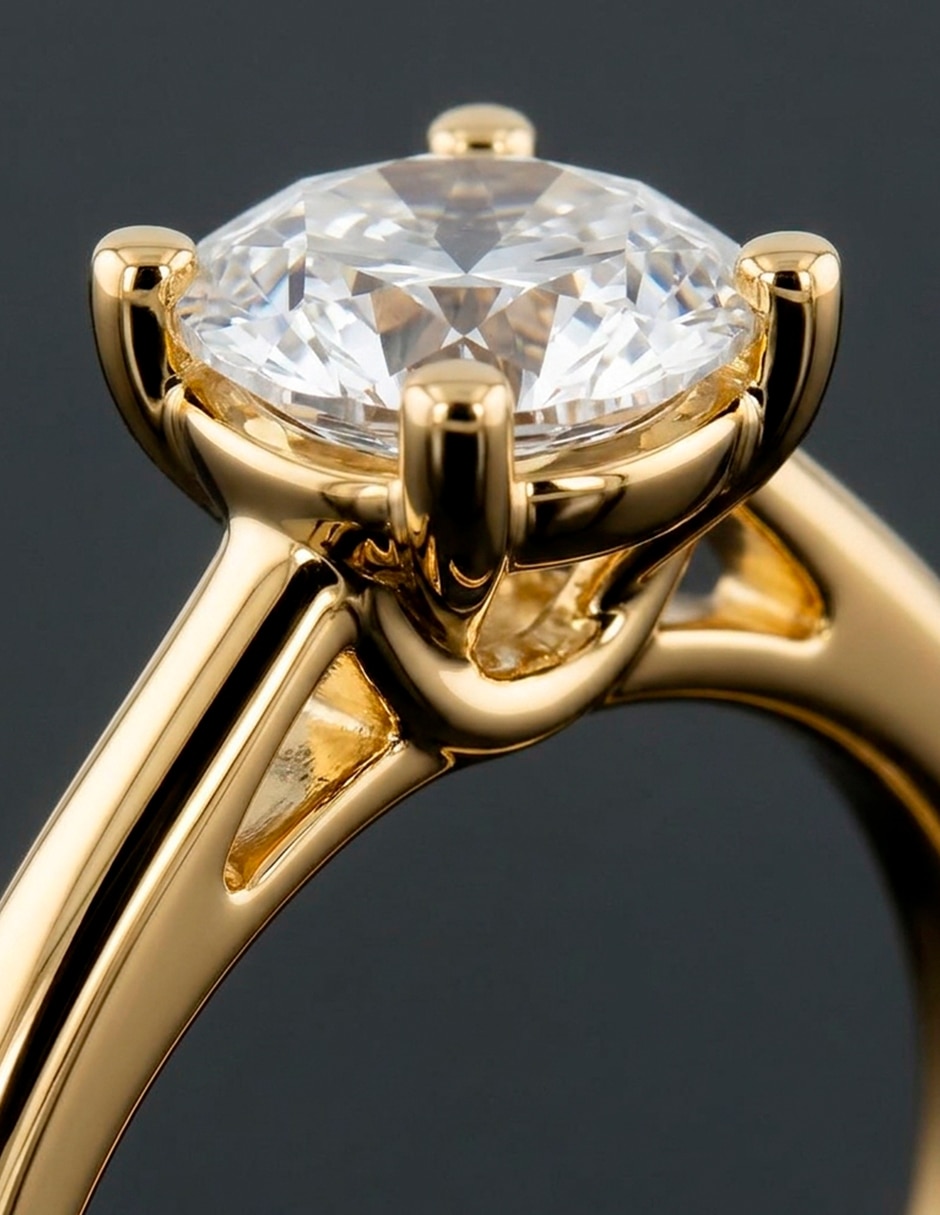Anillo de compromiso de oro 9 k 8