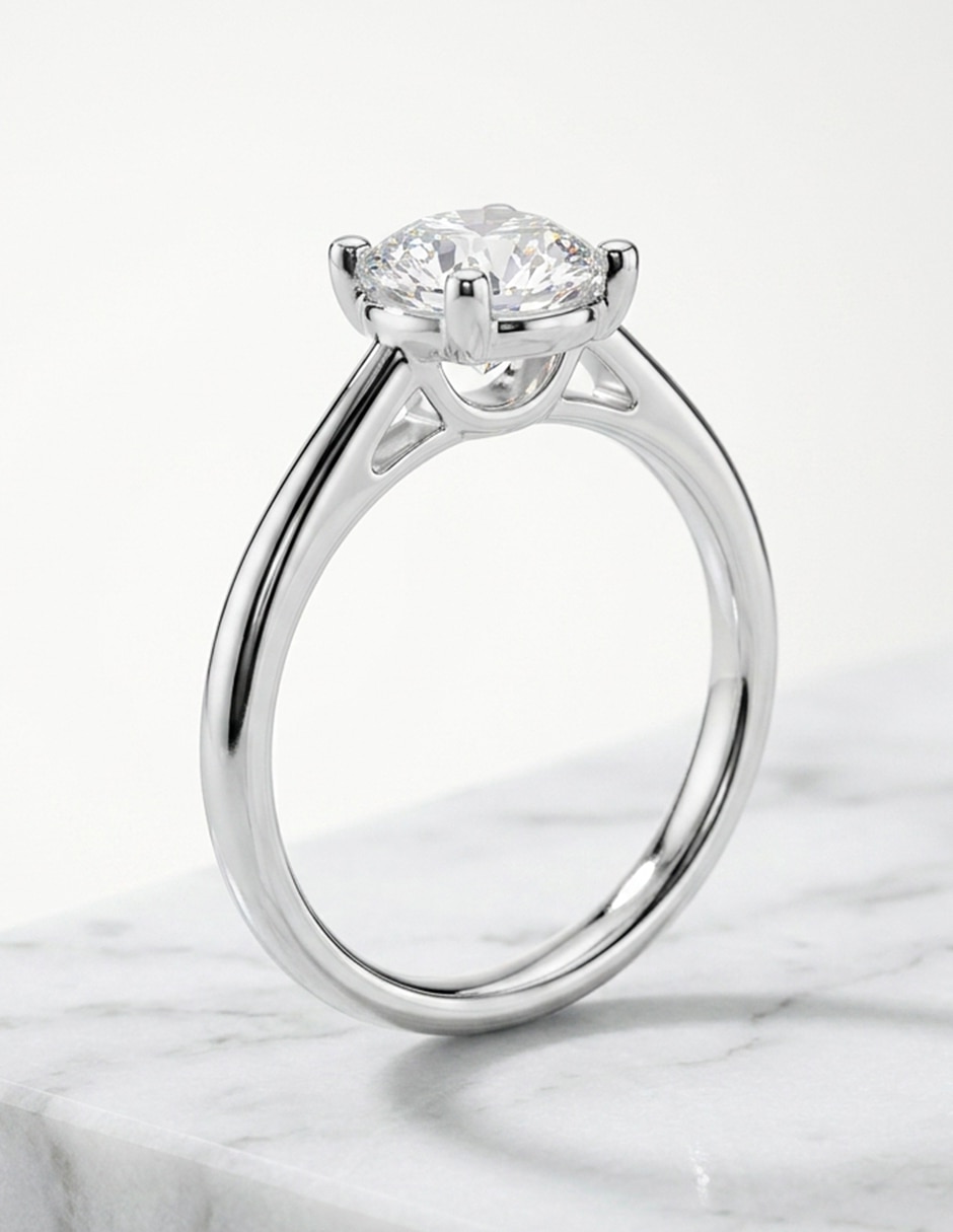 Anillo de compromiso de oro 14 k 9