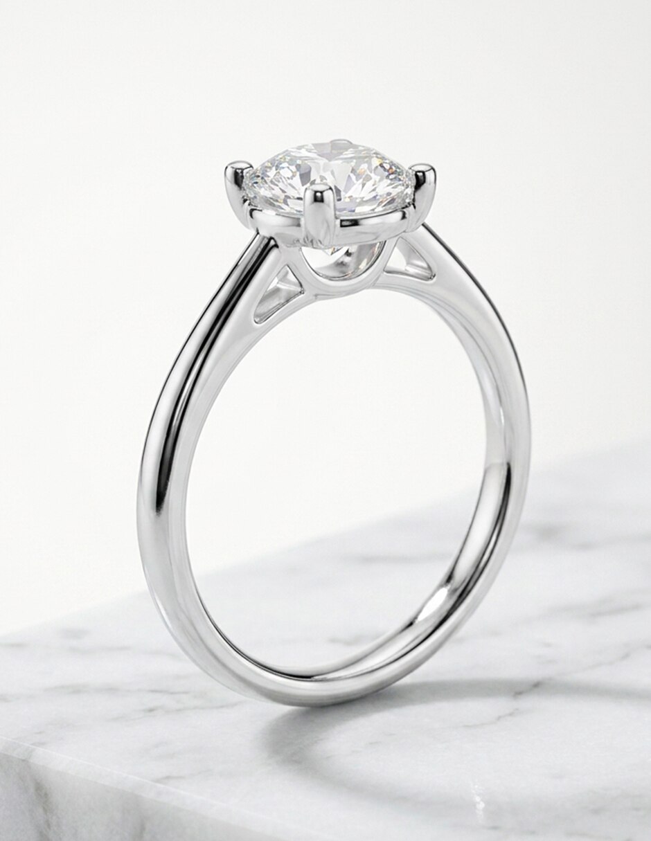 Anillo de compromiso de oro 9 k 10
