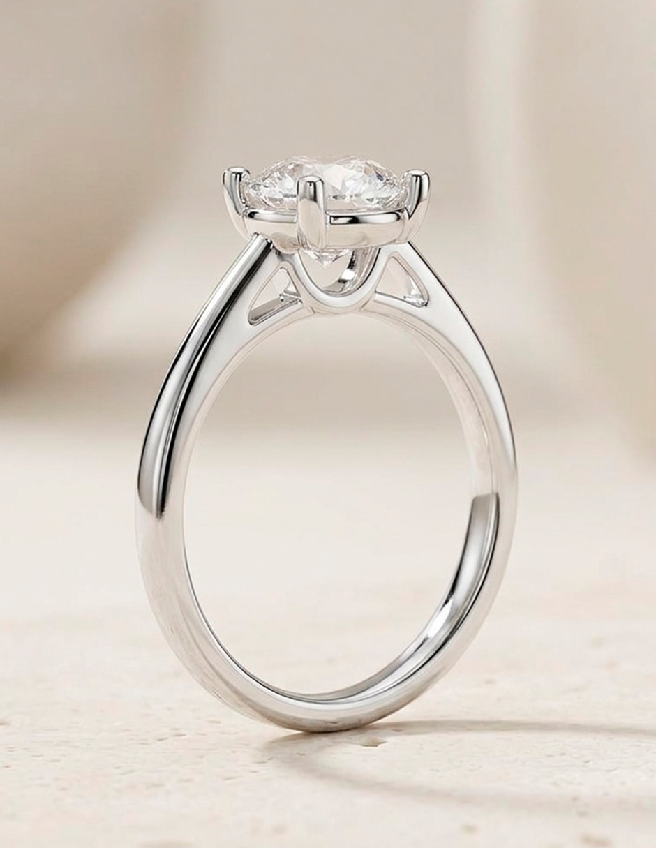 Anillo de compromiso de oro 18 k 8