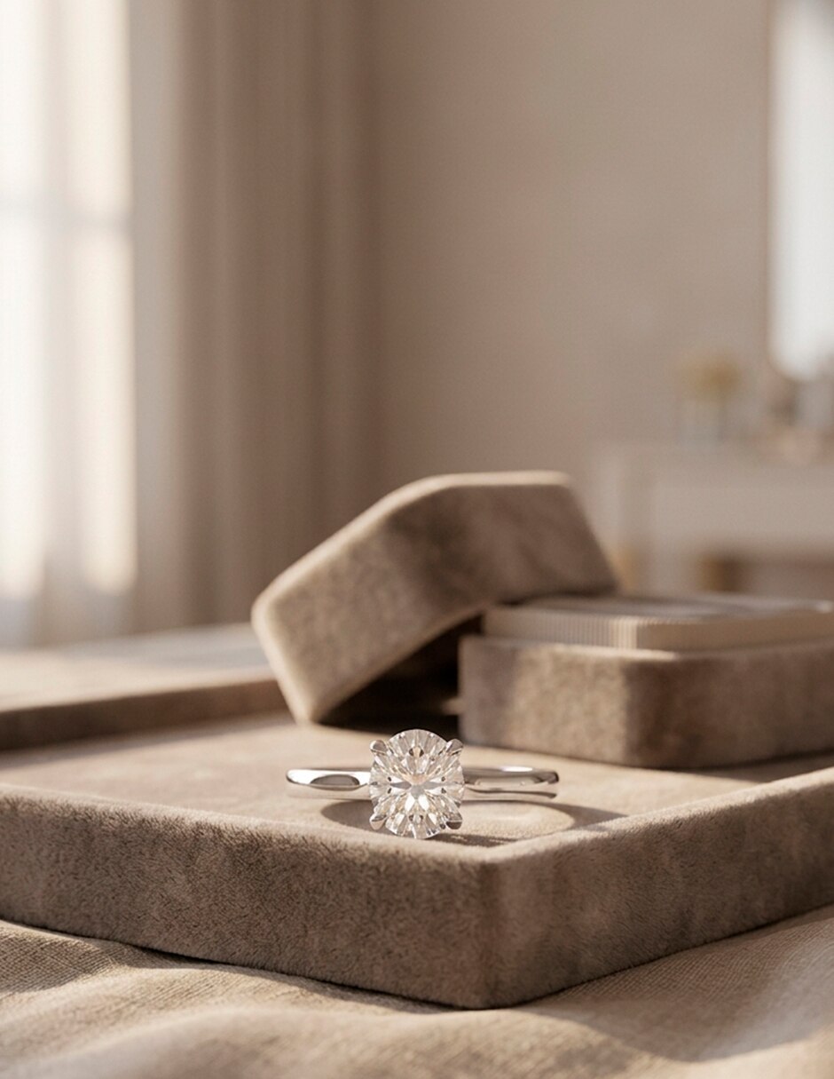 Anillo de compromiso de oro 18 k 6