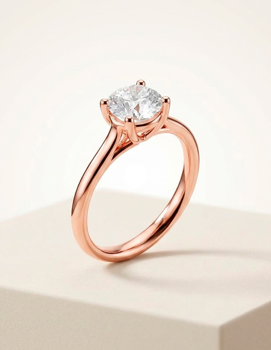 Anillo de compromiso de oro 9 k 6