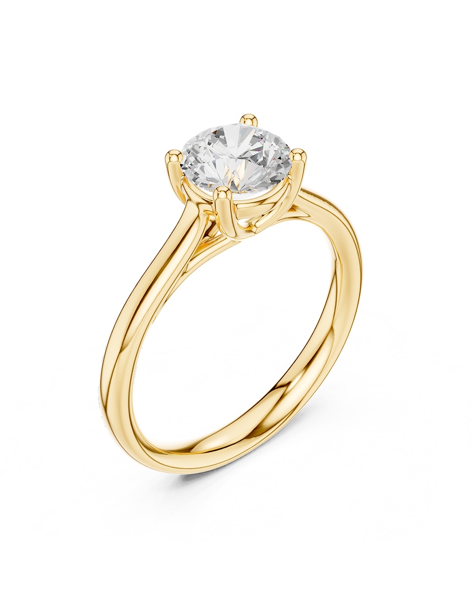 Anillo de compromiso de oro 14 k 2