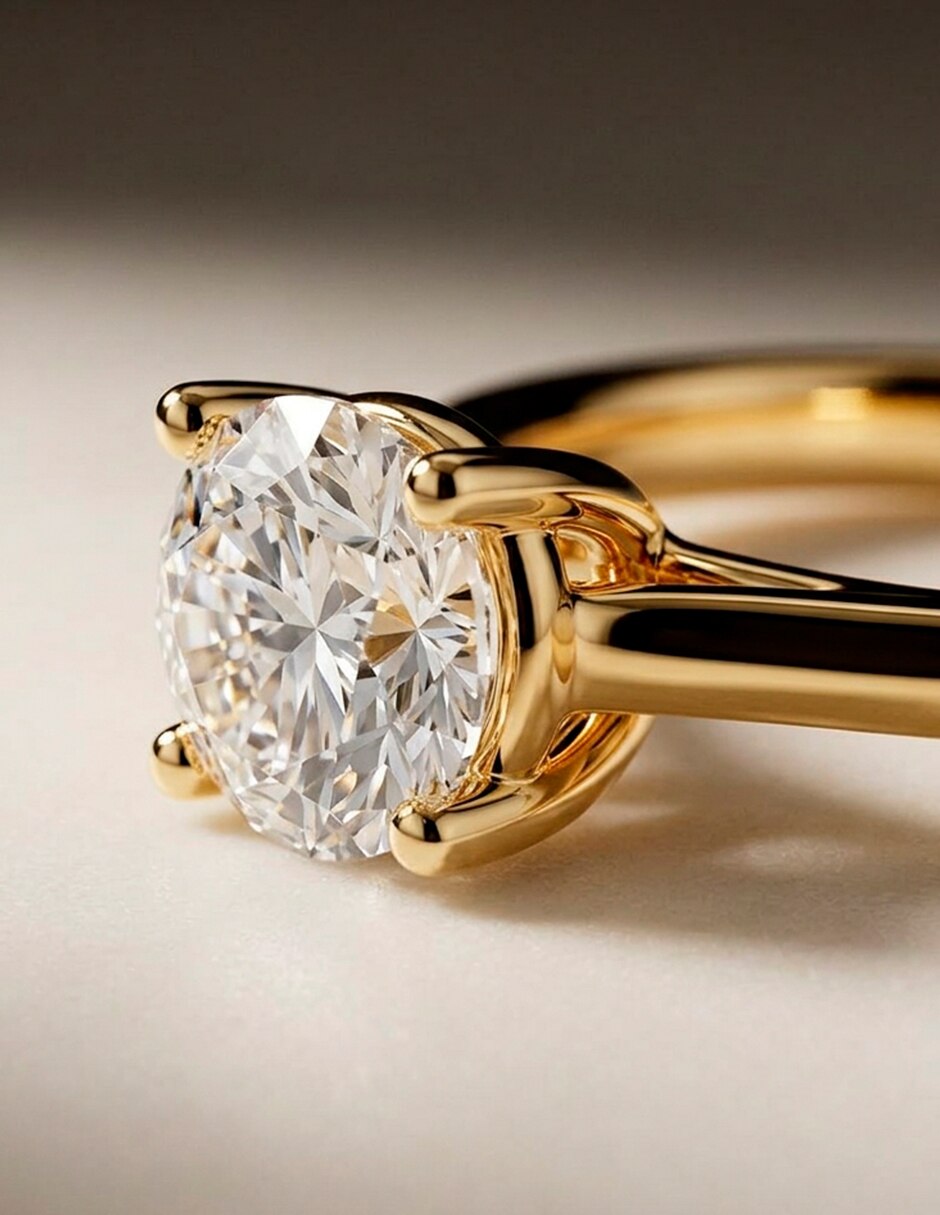 Anillo de compromiso de oro 14 k 8