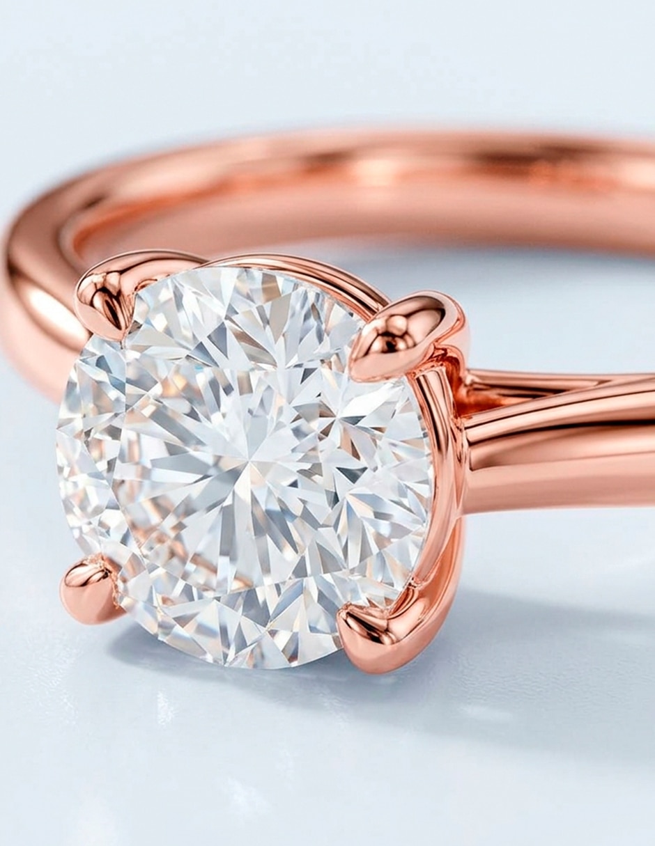 Anillo de compromiso de oro 14 k 9