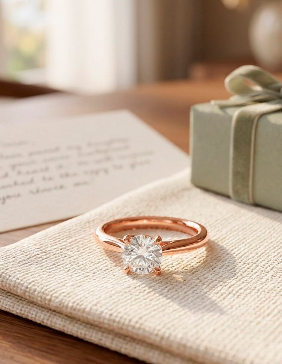 Anillo de compromiso de oro 18 k 7