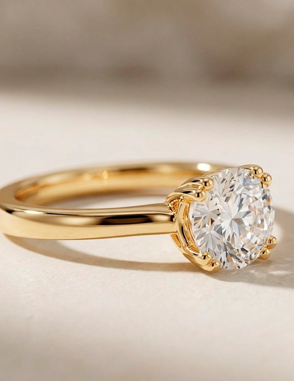 Anillo de compromiso de oro 9 k Amore Mio zirconia cúbica