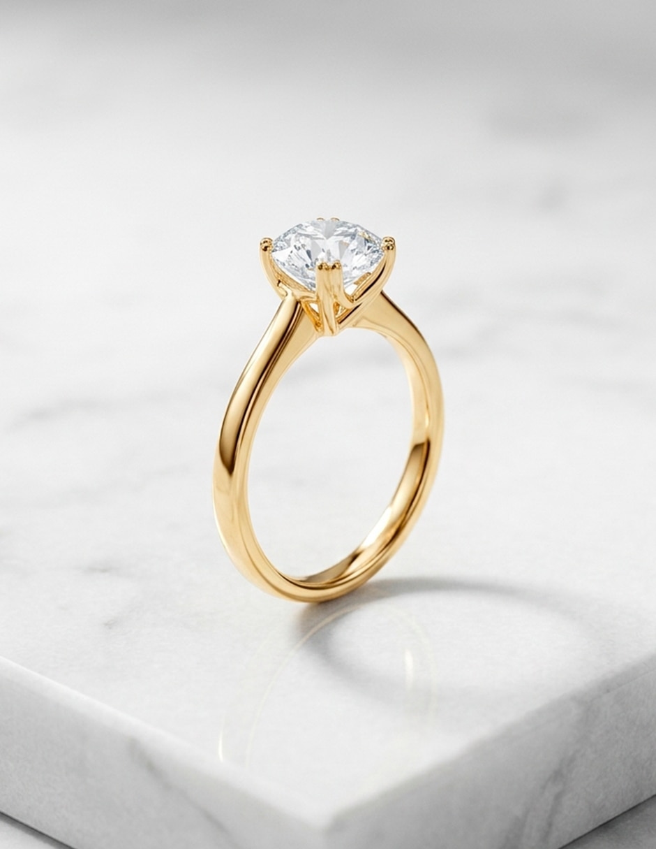 Anillo de compromiso de oro 9 k Amore Mio zirconia cúbica
