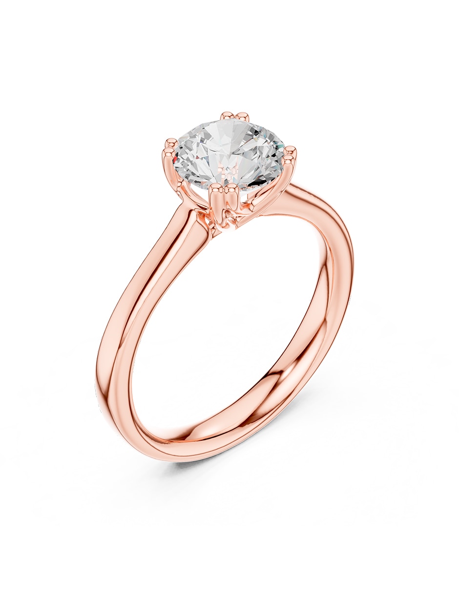 Anillo de compromiso de oro 9 k zirconia cúbica 2